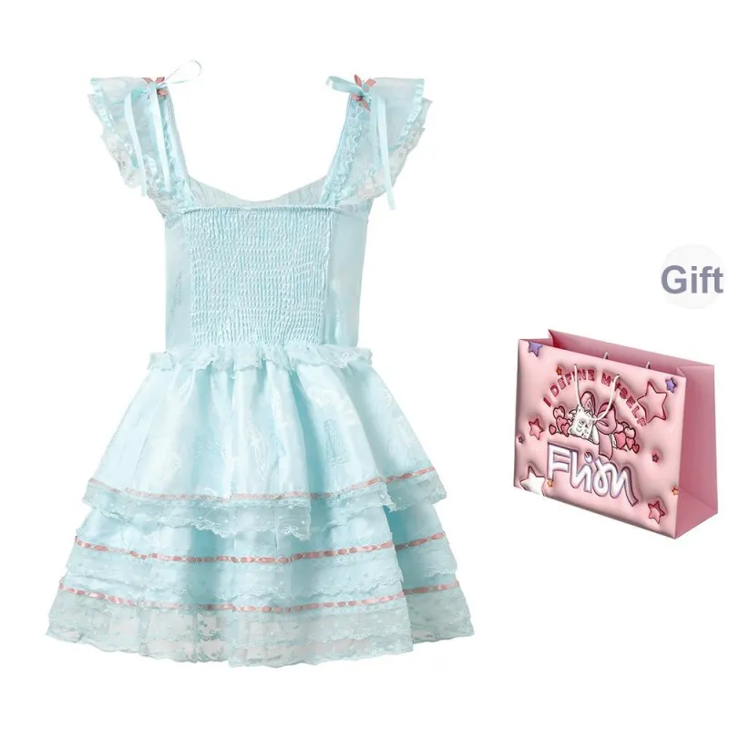 FLIM Lolita Dresses Women's Grass Green Bear Box-1