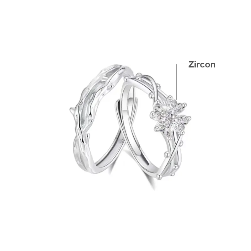 Zheng Tai Fook Alloy, Cubic Zirconia Rings Unisex-1