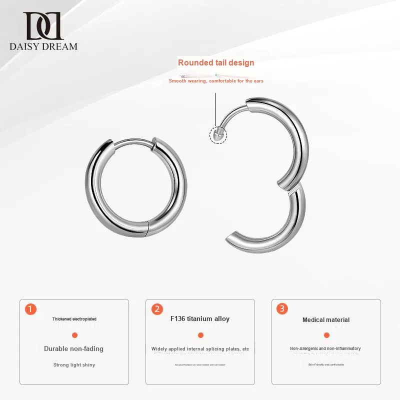 Daisy Dream Titanium Steel Earrings Unisex-2