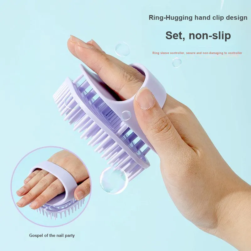 JINGLINGLONG All-in-One Silicone Beauty Expert Scalp Spa Massage Comb Shampoo Brush-1
