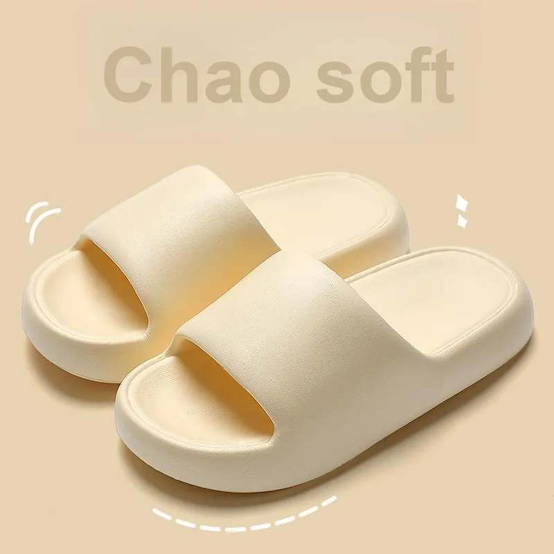 NAIHUO Summer Home Use Squashy And Bouncy Feeling EVA Platform Slippers, Bathroom Bathing Slip Resistant Quiet, Unisex-9