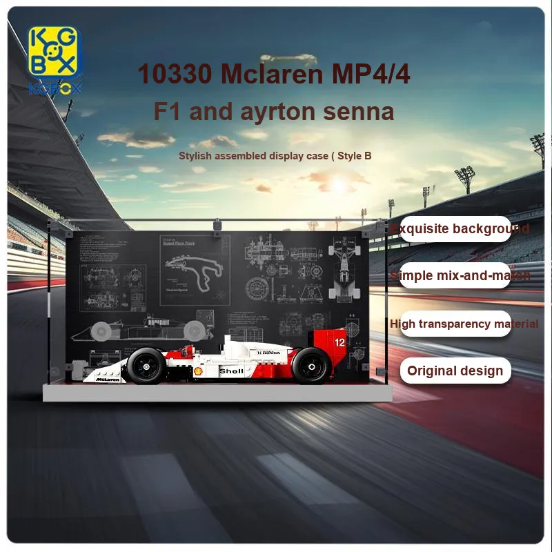KGBOX ICONS10330 McLaren MP4/4F1 With Ayrton Senna Racing Display Case Model Accessories-7