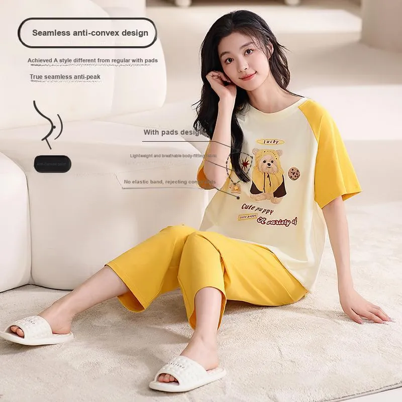 Top Melon Pajama Set Women's Image Color-2