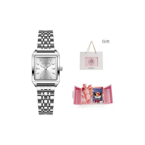 UYICOO Кварцевый механизм Женские часы 22,5мм*26мм*7,5мм Серебряный