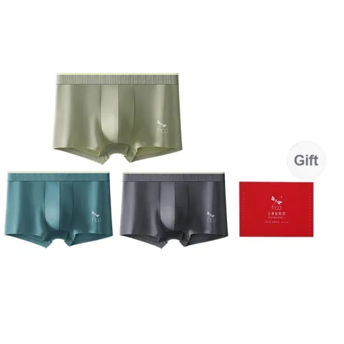RED DRAGONFLY Cotton Panties Men's 3 Pack Gift Box Set