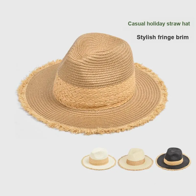 Cgediao Paper Reed Sun Protection Hats Women's-7