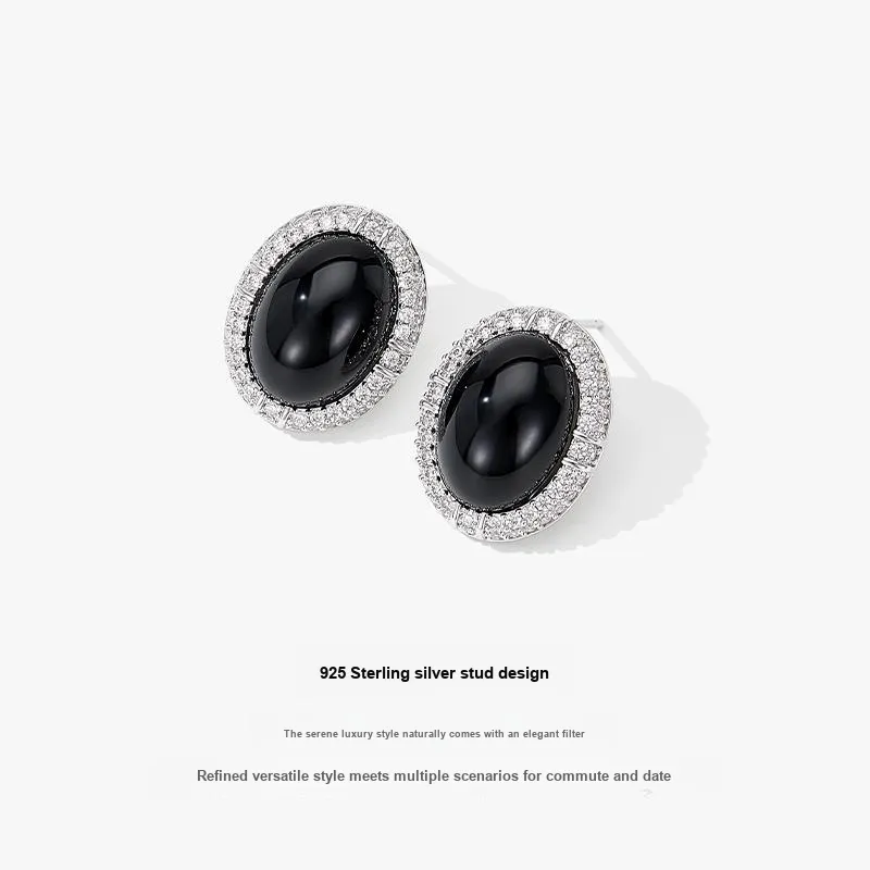 MCK 925 Silver Needles Stud Earrings Women's-2