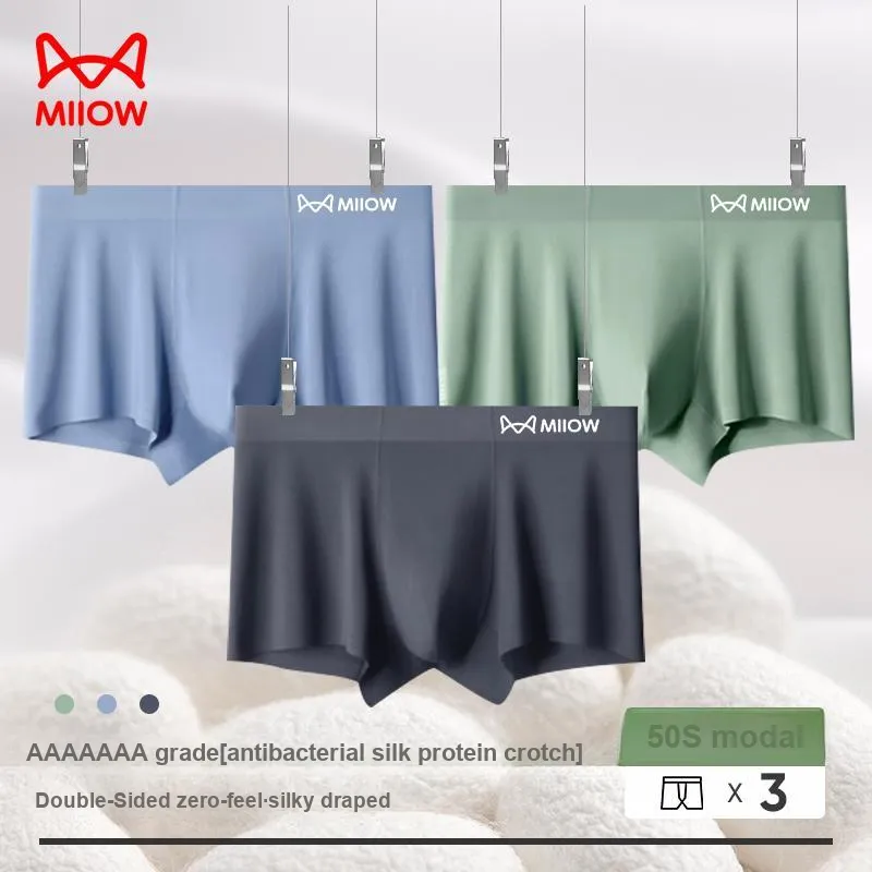 MIIOW Underpants Men's 3 Pack Mixed Color-3