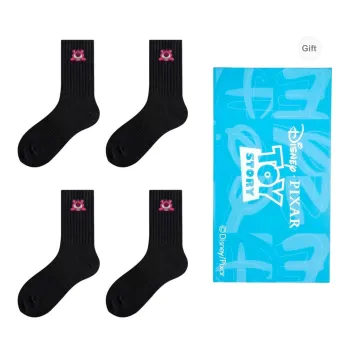 Disney Strawberry Bear Series Mid Calf Socks Unisex Box 4 Pack