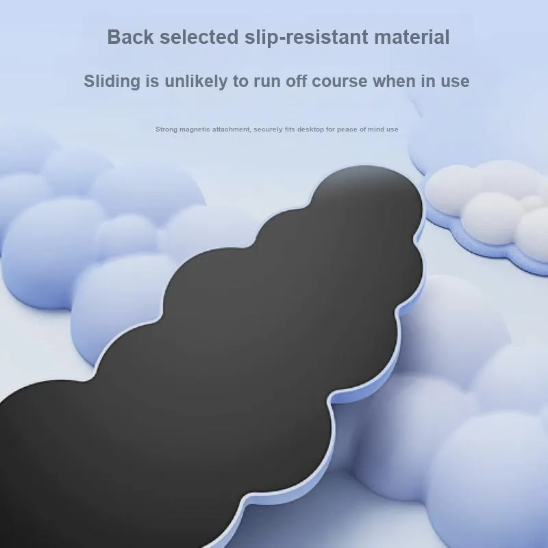 EWEADN Milk Silk Fabric+Silicone+PU Base Cloud Wrist Brace Pads Mouse Pads-1