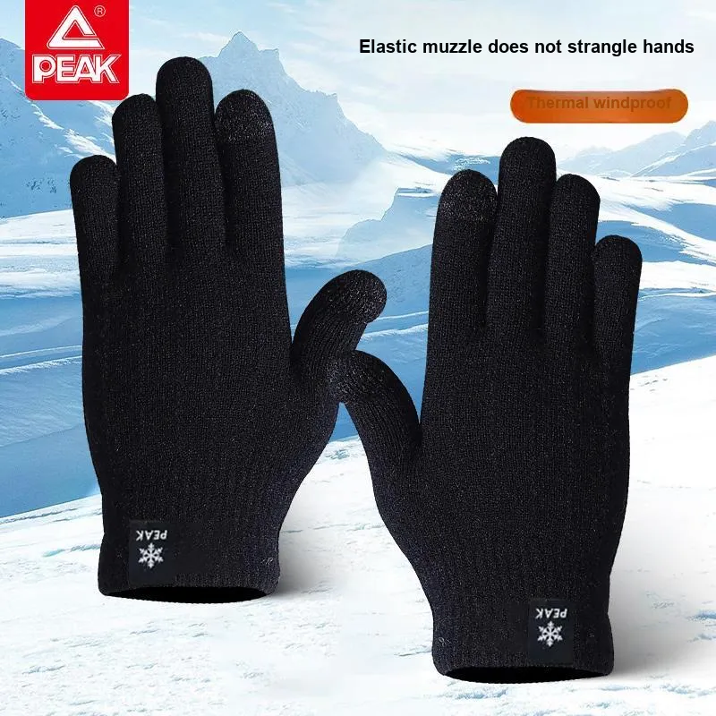 PEAK Acrylic Knit Gloves Unisex-2
