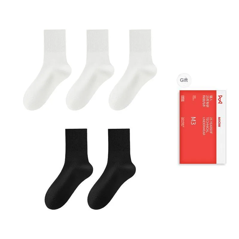 MIIOW Trend Party Series Mid Calf Socks Men's Shopping Bag 5 Pack-8