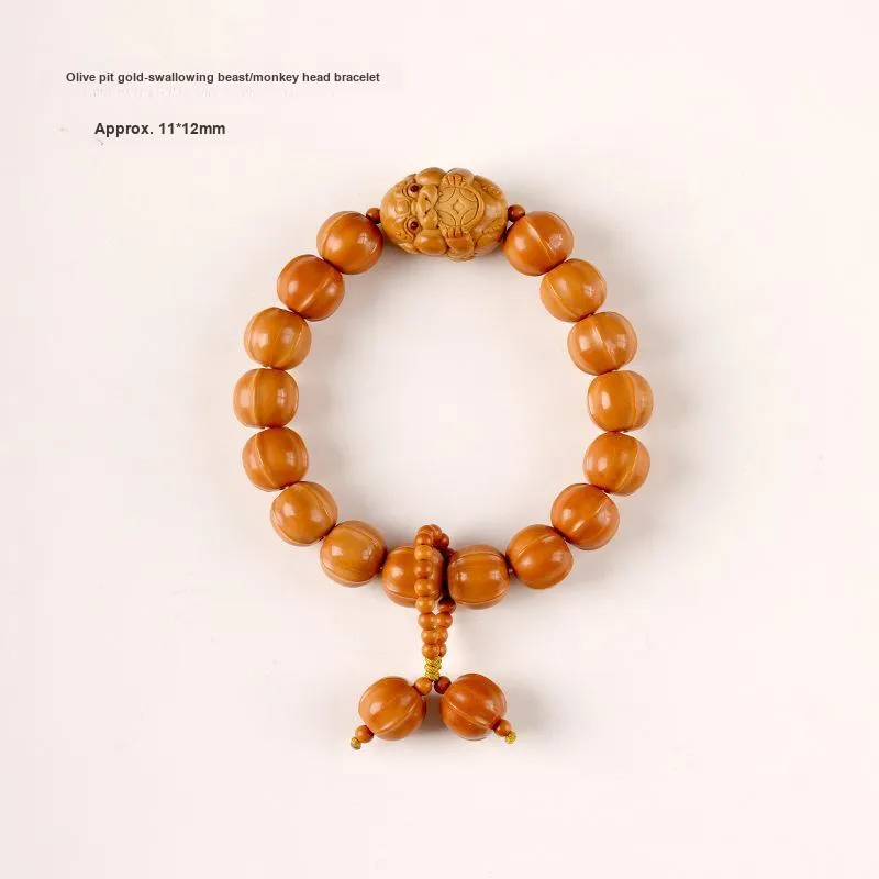 HANCANG Monkey Head Walnut Bracelets Unisex-4