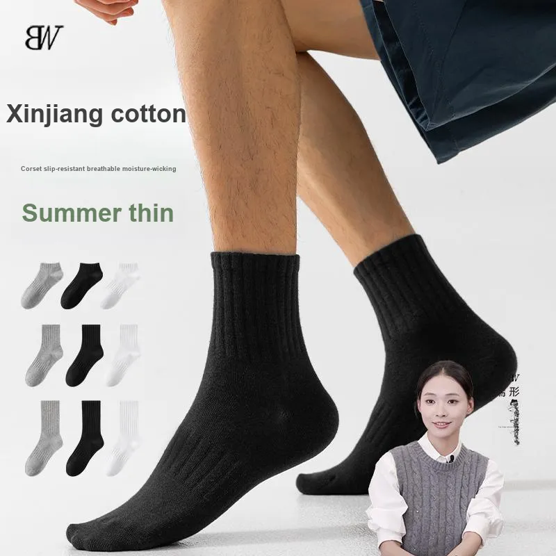 Lan Miao Men Mid Calf Socks-29
