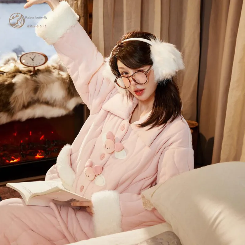 Gongdie x Disney Pajama Set Women's Pink-1
