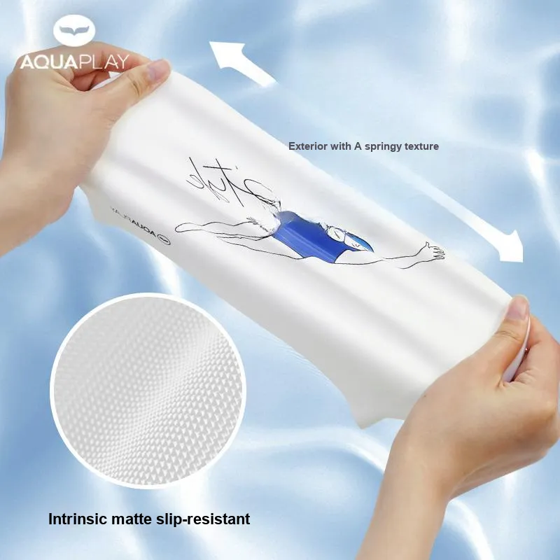 AQUAPLAY Swimming Caps Unisex Milk Foam White-3