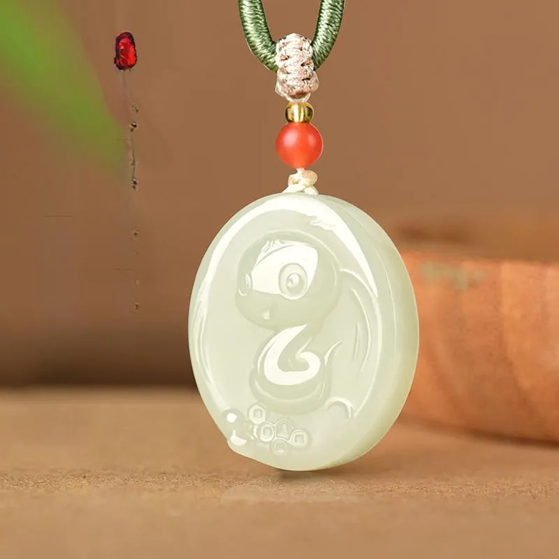 KUNYUYAO Hetian Jade Pendants White Jade Unisex-1
