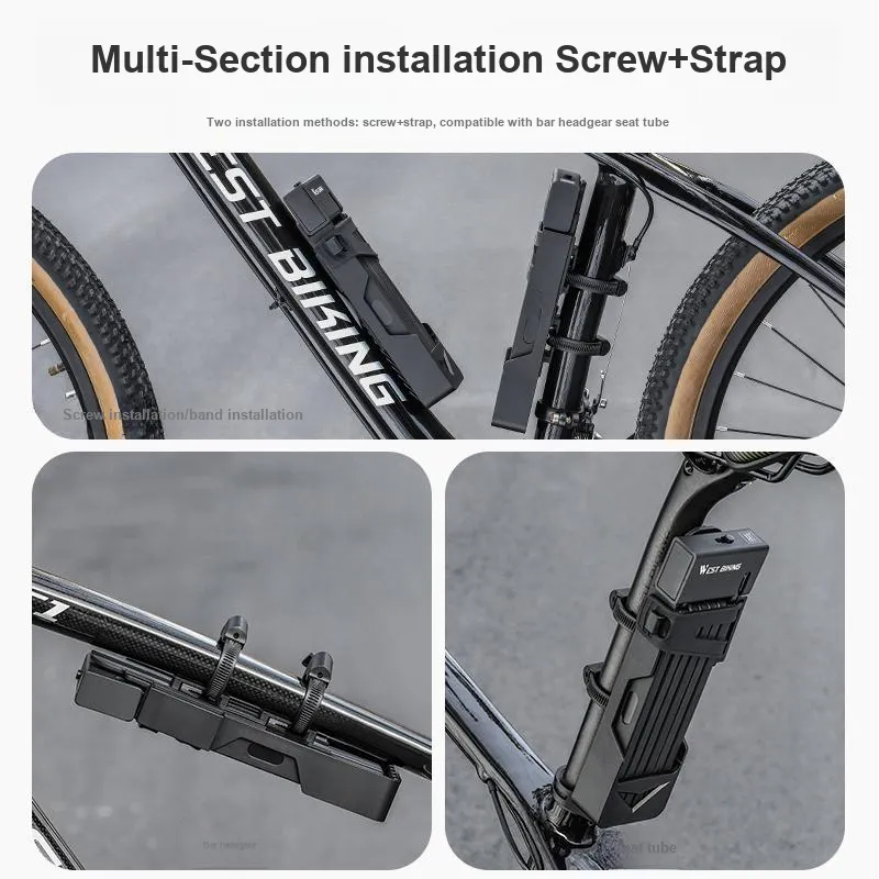 WEST BIKING Bicycle Locks Folding Lock-6