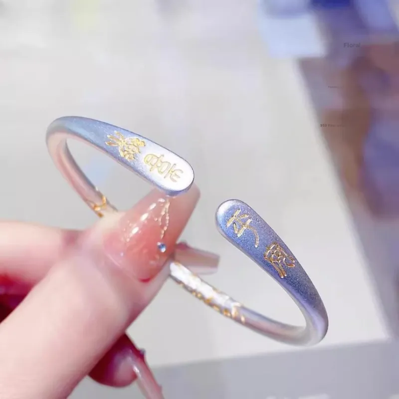 LIUXIN 999 Fine Silver Bangles Women's-4