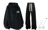 Black+Black Casual Pants K097 (Gift Necklace)