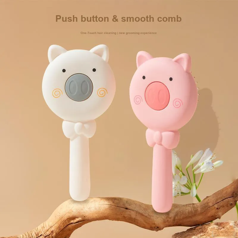 Love Of Wormwood One Touch Push Button Air Cushion Comb Magnetic Retractable-11
