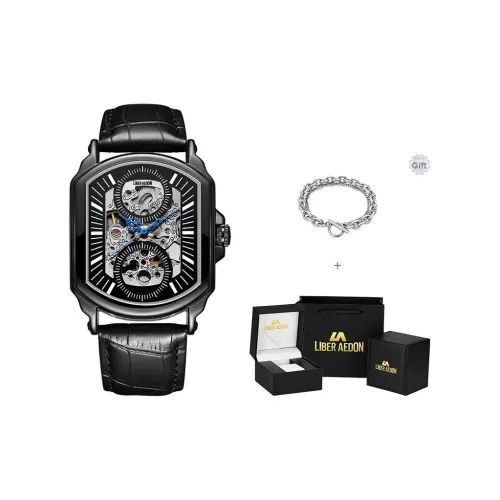 LIBER AEDON Наручные часы Механический механизм Черепный циферблат Мужские часы