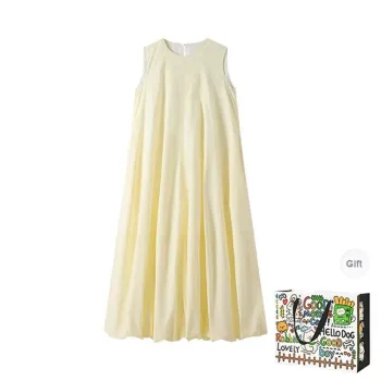 BVODE Sleeveless Dresses Women's Yellow Shopping Bag