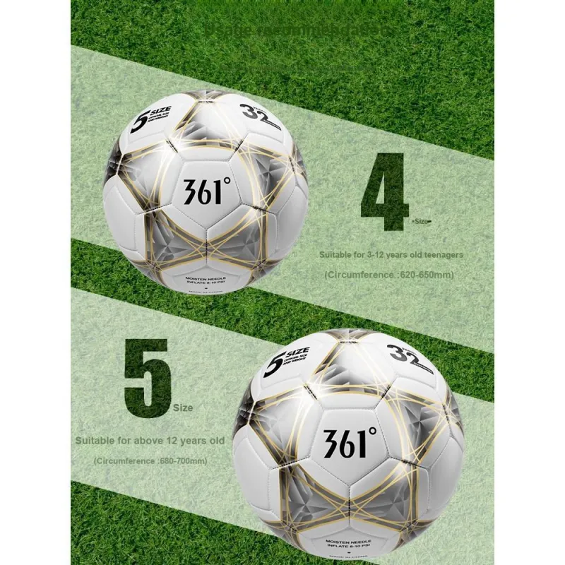 361° Size 5 Soccer PVC Machine Stitched Soccer Ball Unisex-4