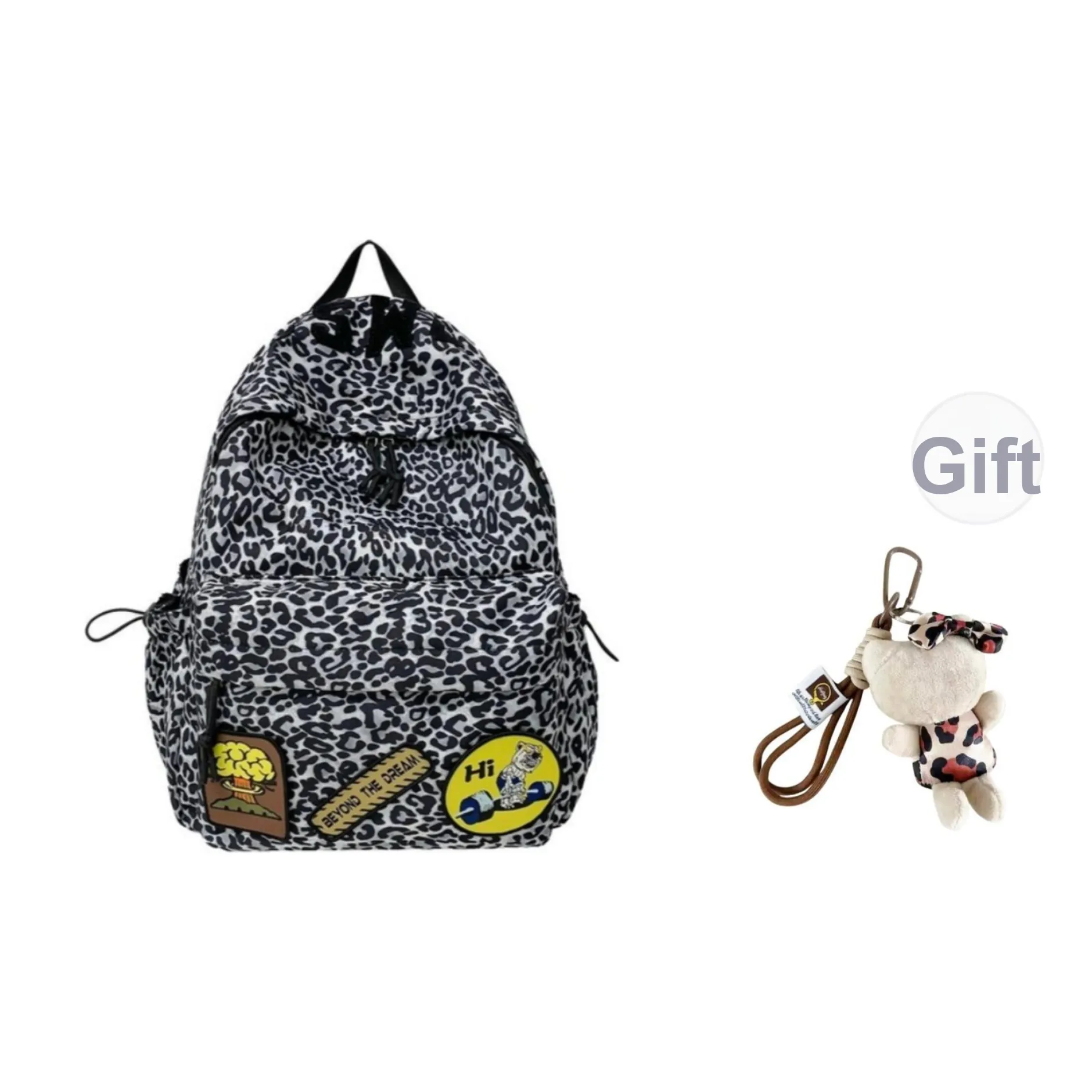 Villelon Композитная ткань Рюкзак Унисекс Черный Розовый Красный Изумрудный Зеленый Черный Леопардовый принт