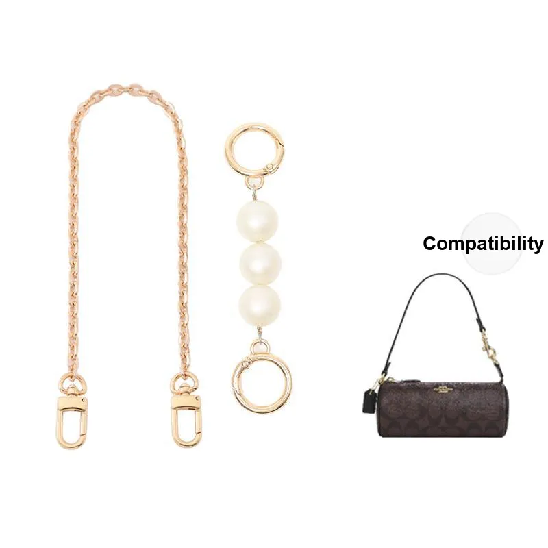 Gloya Metal Bag Accessory Women's White/Gold Tone-25