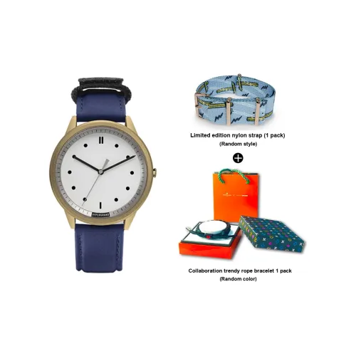 HYPERGRAND Наручные часы Кварцевый механизм Натуральная кожа Ремень Белый циферблат Мужские часы BW02GWNVY