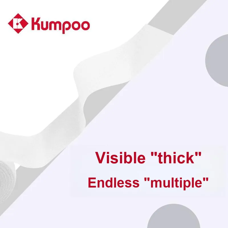 KUMPOO Badminton Grip Tape White Polyurethane Competition Training Thin 50MM*27M-3