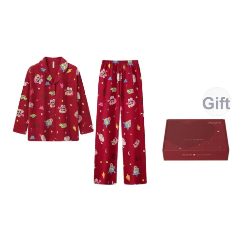 Gongdie x Crayon X Little New Коллаборация Пижамный комплект Унисекс Gift Box Set