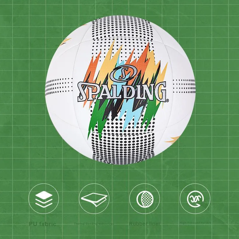 SPALDING Competition Balls Size 5 Soccer PU Seamless Thermal bonding Unisex White-3