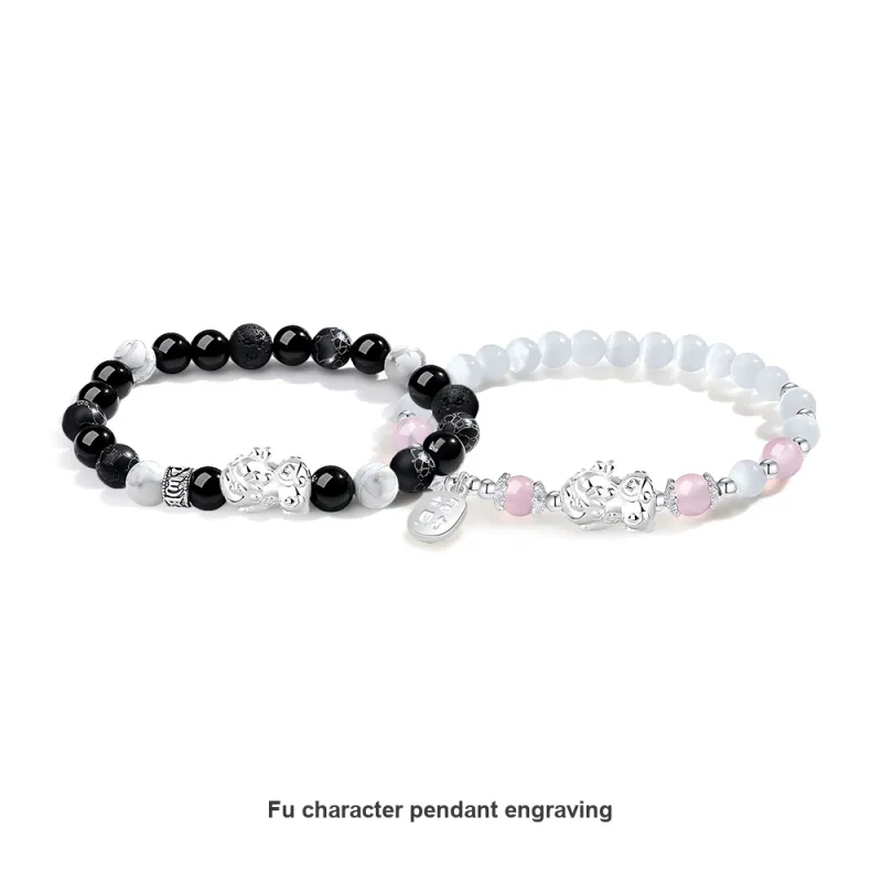 GUDS GAVE Chalcedony Jade Hand Rope Unisex-3