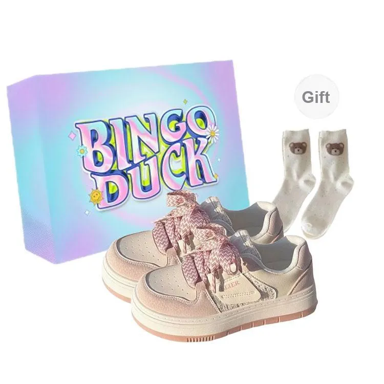 BINGO DUCK Low Top Skateboard Shoes Women's-8