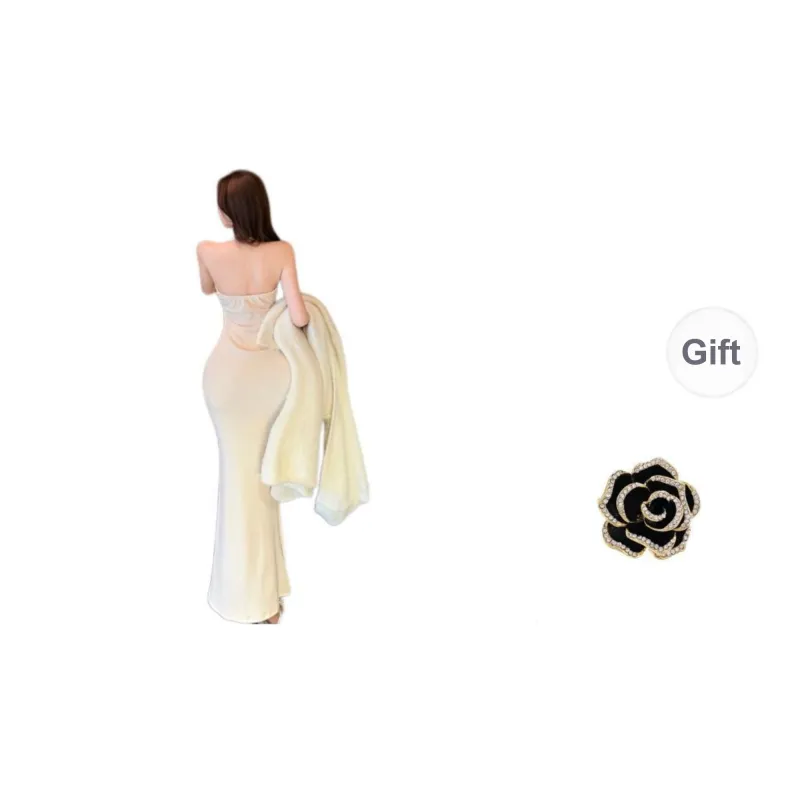 ONNFB Slip Dresses Women's Apricot-1