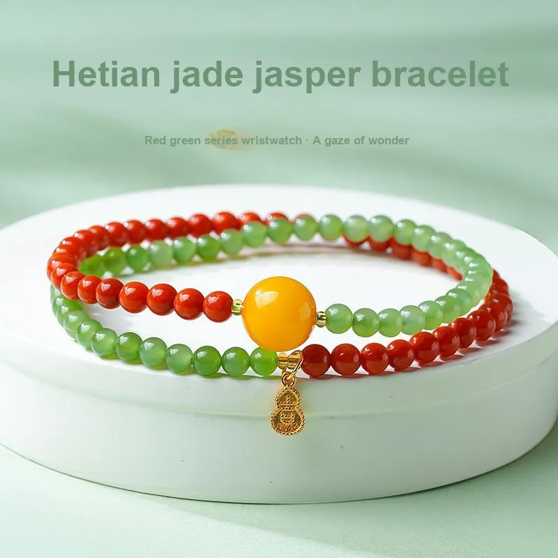 YINXIANGMOU Hetian Jade Bracelets Jasper Women's-1