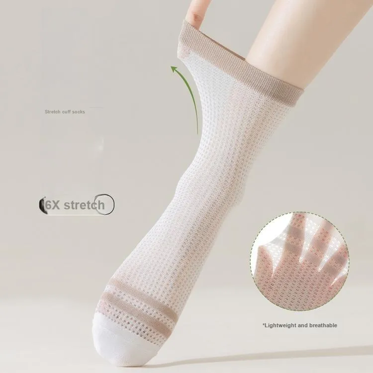 H-YXIANG Mid-Calf Socks Women's 5 Pack Mixed Color-5