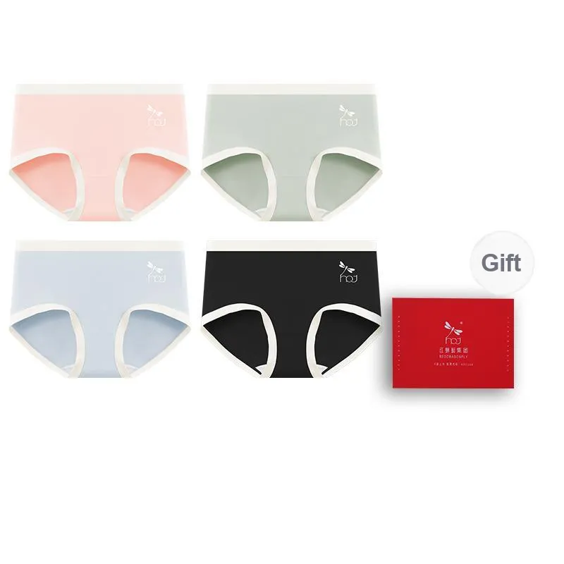 RED DRAGONFLY Cotton Panties Women's 4 Piece Gift Box Sets-9