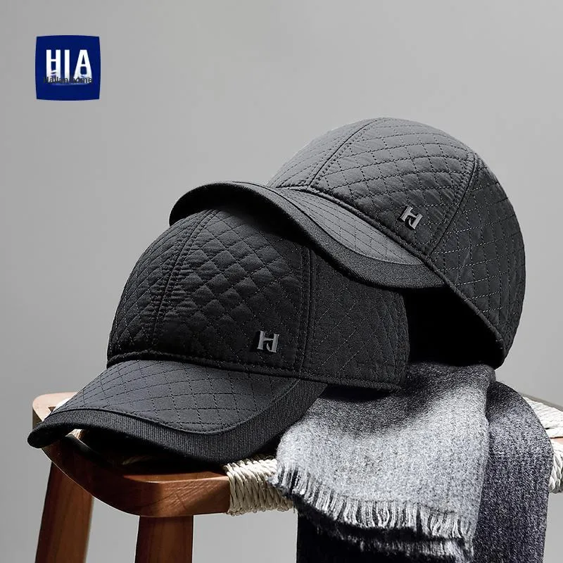 HLA Polyester Baseball Caps Men's Black-4