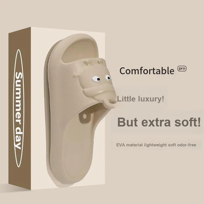 Foot Recreation Cartoon Summer Platform Home Comfortable Soft Sole 'Step in' Bathing Slippers-32