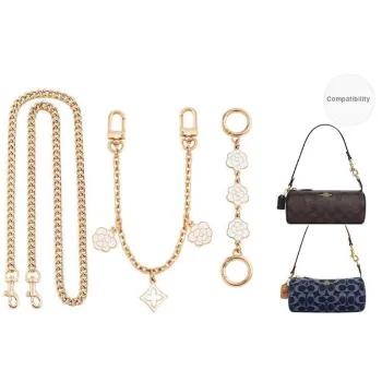 Luxury Care Artisan Workshop Alloy Metal Bag Strap Women's Gold