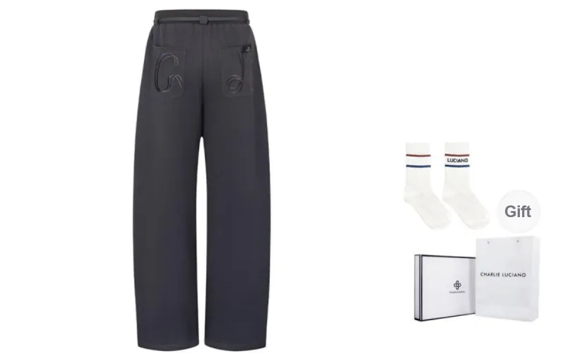 Charlie Luciano Casual Pants Women's Gray Box+Socks-1
