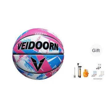 VEIDOORN Mandarin Duck Series PU Basketball Pink Blue Size 7 Ball Size 6 Ball Match Unisex