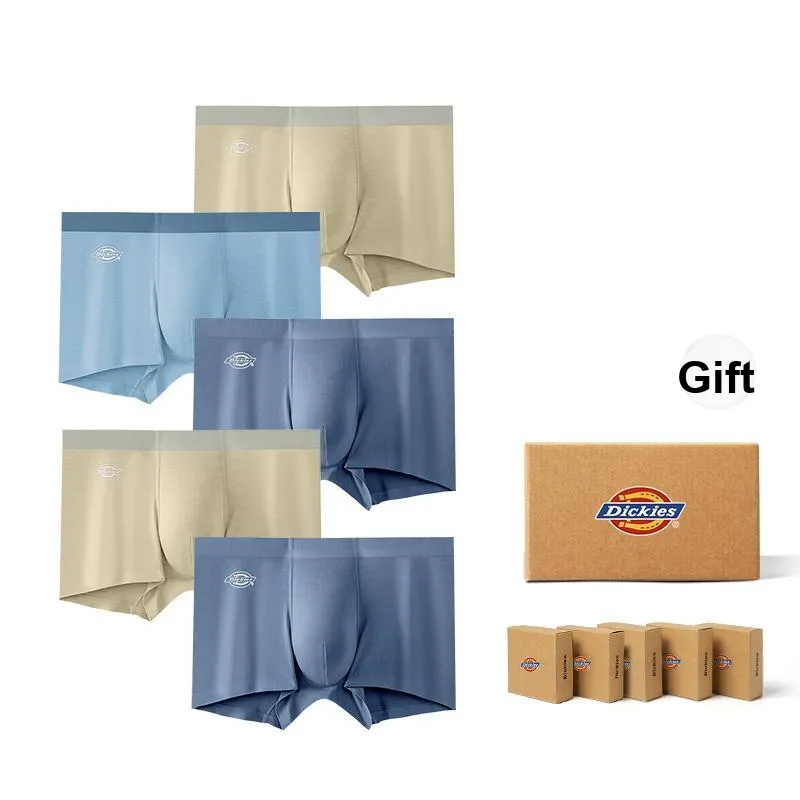 Dickies Underwear Gift Box Men's High Rebound Seamless Boxer Combo Set With No Roll Edge-25