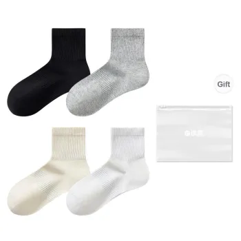Temooues Ankle Socks Women's Shopping Bag Combo Set