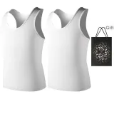 Loose Fit 2 Pack (White+White) 2 Pcs, Easy to Wash!