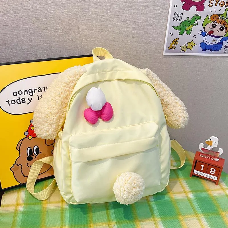 Yalu Nylon Backpack Unisex Yellow/Pink-1