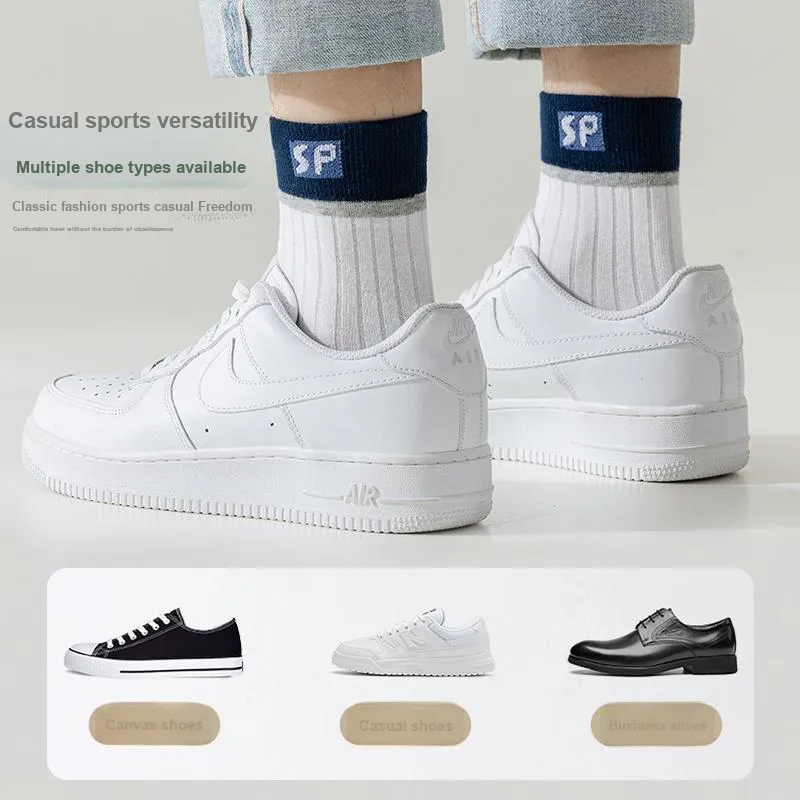 Master Mid Calf Socks Men's Shopping Bag 2 Pack-19